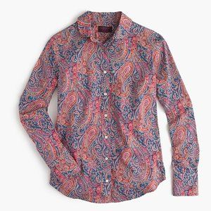 J CREW x LIBERTY LONDON Paisley Print Button Up
